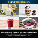 Ninja CREAMi Deluxe Eismaschine NC502EU schwarz/silber, für 2.100ml Eiscreme, 800 Watt