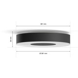 Philips Hue White & Color Ambiance Xamento Deckenleuchte, LED-Leuchte schwarz