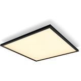 Philips White Ambiance Aurelle quadratische Panelleuchte XL, LED-Leuchte schwarz, inkl. Dimmschalter
