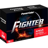 PowerColor Radeon RX 7600 XT Fighter 16GB, Grafikkarte RDNA 3, GDDR6, 3x DisplayPort, 1x HDMI 2.1
