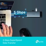 TP-Link UH6120C USB Type-C 6 in 1 Hub, Dockingstation grau/schwarz