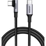 UGREEN 100W USB-C auf USB-C Ladekabel (Winkel 90 Grad) schwarz, 2 Meter, PD 100 Watt, 1x Winkelstecker