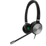 Yealink YHS36 Dual, Headset schwarz/silber, Lederohrpolster