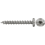 fischer Spanplattenschraube PowerFast II 4,5x35 Halbrundkopf TX 200 Stück, mit Vollgewinde, Edelstahl A2
