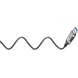 goobay Ethernet-Adapterkabel USB-A 3.2 Gen1 > RJ-45, Slim schwarz/grau, 3 Meter