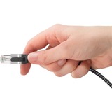 goobay Ethernet-Adapterkabel USB-A 3.2 Gen1 > RJ-45, Slim schwarz/grau, 3 Meter