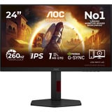AOC AGON 24G4ZR, Gaming-Monitor 60.5 cm (23.8 Zoll), schwarz, FullHD, E-Sport Monitorständer, 240Hz Panel