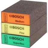 Bosch EXPERT S471 Standard Schleifblock-Set, 3-teilig, Schleifschwamm mehrfarbig, 97 x 69 x 26mm