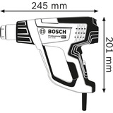 Bosch Heißluftgebläse GHG 23-66 Professional + 5-teilges Zubehör blau/schwarz, 2.300 Watt, L-BOXX