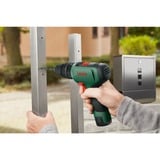 Bosch Heimwerken & Garten Akku-Schlagbohrschrauber EasyImpact 1200 + Bit- und Bohrer-Set grün/schwarz, 2x Li-Ionen Akku 1,5Ah, Koffer
