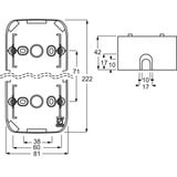 Busch-Jaeger Aufputzgehäuse 3-fach weiß, Retail