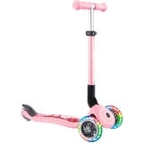 GLOBBER Junior Foldable Fantasy Lights, Scooter rosa, pastellrosa-Flowers