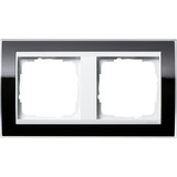 Gira Abdeckrahmen 2fach, Abdeckung schwarz, Retail