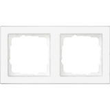 Gira Abdeckrahmen zweifach transparent, Abdeckung weiß, Retail