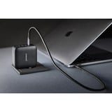 Intenso Power Adapter W140A3C GaN + C520C Kabel, Ladegerät schwarz, 140Watt
