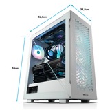 Thermaltake Titan White, Gaming-PC weiß/transparent, Windows 11 Home 64-Bit