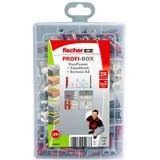 fischer ProfiBox DuoPower + EasyHook + Schraube A2, Dübel weiß, 128-teilig, mit EasyHook Haken