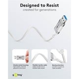 goobay Ethernet-Adapterkabel USB-A 3.2 Gen1 > RJ-45, Slim weiß, 3 Meter