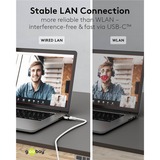 goobay Ethernet-Adapterkabel USB-C 3.2 Gen2 > RJ-45, Slim weiß, 1 Meter