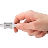 goobay Ethernet-Adapterkabel USB-C 3.2 Gen2 > RJ-45, Slim weiß, 1 Meter