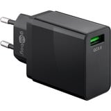 goobay USB Schnellladegerät QC3.0 (18W) schwarz schwarz, Quick Charge (QC3.0)