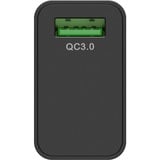 goobay USB Schnellladegerät QC3.0 (18W) schwarz schwarz, Quick Charge (QC3.0)