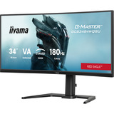 iiyama G-Master GCB3484WQSU-B1 RED EAGLE CURVED, Gaming-Monitor 86.4 cm (34 Zoll), schwarz, WQHD, Curved, VA, Free-Sync Premium, USB-C, 180Hz Panel
