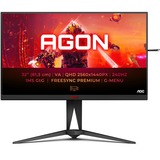 AOC AGON AG325QZN/EU, Gaming-Monitor 80 cm (31.5 Zoll), schwarz, QHD, VA, HDR, Free-Sync, HDMI, DisplayPort, Pivot, 240Hz Panel