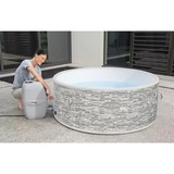 Bestway Whirlpool LAY-Z-SPA Vancouver AirJet Plus, mit App-Steuerung, Schwimmbad hellgrau, Ø 155cm x 60cm