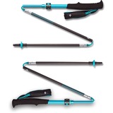Black Diamond Trekkingstöcke Women`s Distance Carbon FLZ, Fitnessgerät türkis, 1 Paar, 95-110 cm