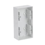 Busch-Jaeger Aufputz-Gehäuse zwei fach mit Doppelauslass schalter weiss weiß, Retail