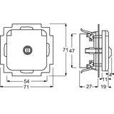 Busch-Jaeger Steckdosen Einsatz mit abschließbarem Schloss weiß, Retail