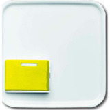 Busch-Jaeger Zentralscheibe Abstelltaste mit LED-Erinnerungslampe, Rahmen weiß, Retail