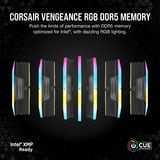 Corsair DIMM 32 GB DDR5-6000 (2x 16 GB) Dual-Kit, Arbeitsspeicher schwarz, CMH32GX5M2E6000C36, Vengeance RGB, INTEL XMP