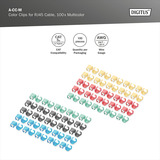 Digitus Farbclips für Patchkabel - Gemischt (je 20 Stück), Kabelclip mehrfarbig, 100 Stück