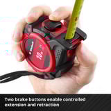 EINHELL Bandmaß, 10 Meter schwarz/rot