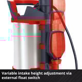 EINHELL Flutset GE-DP 7535 N LL ECO, Tauch- / Druckpumpe rot/schwarz, 750 Watt