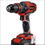 Einhell Akku-Schlagbohrschrauber-Set TE-CD 18/40 Li-i +64, 18Volt rot/schwarz, 2x Li-Ion-Akku 2,0Ah, 64-teiliges Zubehör