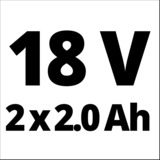 Einhell Akku-Schlagbohrschrauber-Set TE-CD 18/40 Li-i +64, 18Volt rot/schwarz, 2x Li-Ion-Akku 2,0Ah, 64-teiliges Zubehör