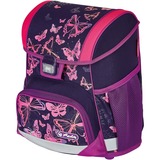 Herlitz Loop Plus Butterflies, Schulranzen lila, inkl. 16 tlg. Schüleretui, Faulenzermäppchen, Sportbeutel