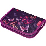 Herlitz Loop Plus Butterflies, Schulranzen lila, inkl. 16 tlg. Schüleretui, Faulenzermäppchen, Sportbeutel