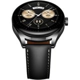 Huawei Watch Buds (Saga-B19T), Smartwatch schwarz, schwarzes Lederamband, inkl. Kopfhörer