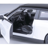 Jamara BMW Mini Cooper Diecast, Modellfahrzeug weiß, Maßstab 1:28, inkl. Knopfzellen, Rückzugmotor