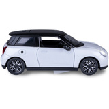 Jamara BMW Mini Cooper Diecast, Modellfahrzeug weiß, Maßstab 1:28, inkl. Knopfzellen, Rückzugmotor