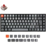 Keychron K2 Version 2, Gaming-Tastatur schwarz/grau, DE-Layout, Gateron Red, Hot-Swap, RGB