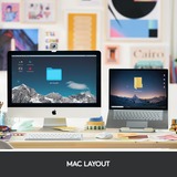 Logitech MX Keys Mini für Mac, Tastatur hellgrau/weiß, DE-Layout, Metallgehäuse, kompatibel mit Apple macOS, iPad OS