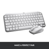 Logitech MX Keys Mini für Mac, Tastatur hellgrau/weiß, DE-Layout, Metallgehäuse, kompatibel mit Apple macOS, iPad OS