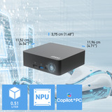 MSI Cubi NUC AI+ 3MG-006DE, Mini-PC schwarz, Windows 11 Pro