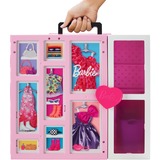 Mattel Barbie Traumkleiderschrank mit Puppe, Moden & Accessoires, Puppenmöbel rosa/weiß
