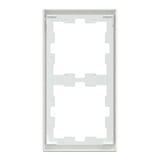 Merten Rahmen 2-fach für Senkrecht- und Waagerechtmontage, Thermoplast, glänzend, D-Life weiß (glänzend), Retail